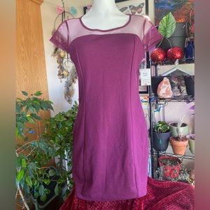 Mac & Jac dark orchid mesh dress - Size Large